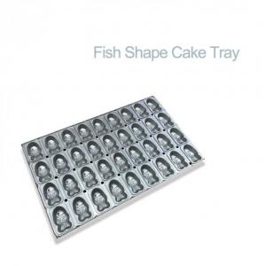 China 1.5mm Small Aluminium Baking Tray Orion Moist And Chewy Fish Shape Cake Tray on sale