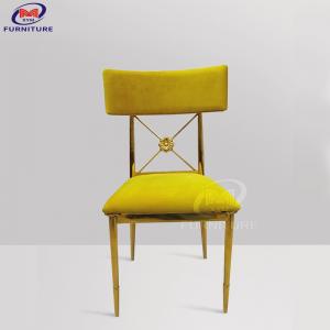  Yellow Seat Bag Stainless Steel Hotel Banquet Chair For Wedding Fine Dining Manufactures