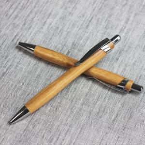 China Click action writing instruments wood Bamboos pole promotional pen on sale