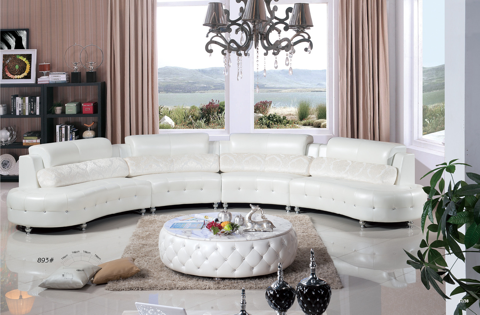 fearured affordable home sofa sets Modern Living Room Furniture Genuine/PU Leather Sofa