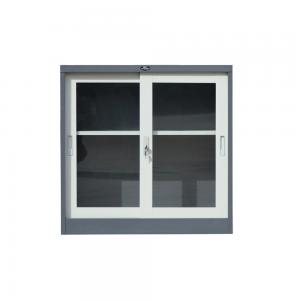 China 2 Sliding Glass Doors Vertical Metal Bookshelf Fireproof Metal Filing Cabinet on sale