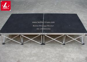 China Light Weight Aluminum Alloy Modular Stage Table Black Red Plywood For Small Event on sale