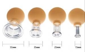 China 4Pcs Jars Rubber Vacuum Cupping Glasses Massage Body Cups Glass Anti Cellulite Cans Face Sucker Suction Cup Therapy Set on sale