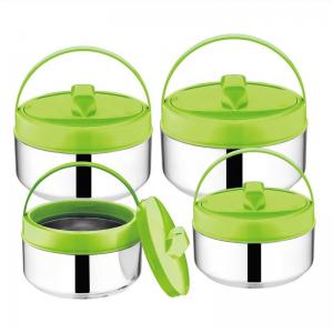 Handle Lunch Box School Office Bento 4pcs Stainless Steel Thermal Stock Pot Set Manufactures