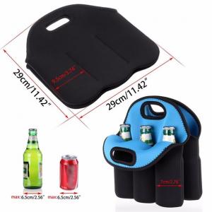  Neoprene 6 -pack bottles beer cooler holder bag/ Insulated Water Bottle Wine Neoprene Cooler 6 Pack Beer Can Holder Manufactures