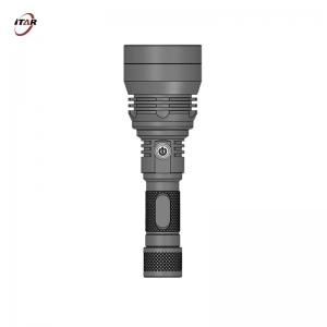  Solid Surface Rechargeable LED Flashlight 500M Shooting Distance ROHS Certified Manufactures