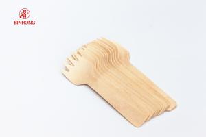China Natural Birch Wood Spoon Forks Knives Disposable Biodegradable Cutlery Bulk on sale