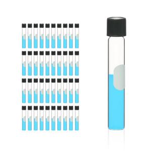 China Borosilicate Glass Serological Test Tubes with Black Bakelite Screw Caps Silicon Liners, Vol.30ml 20x150mm on sale