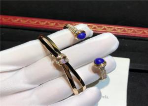 China Elegant 18K Gold Diamond Bracelet As Wedding Anniversary / Birthday Party Gift on sale