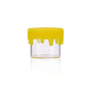China Wide Neck 6ml Glass Concentrate Jar Clear Silicone Concentrate Jar on sale