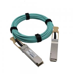  QSFP+ To QSFP+ Aoc Active Optical Cable Low Power Consumption For Cisco Huawei Manufactures