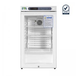 China 100L Portable Medical Pharmacy Vaccine Fridge Cabinet Glass Door For Drugs Cold Storage on sale