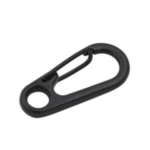  Black Zinc Alloy Mini Carabiner Snap Hook Key Chain Ring Spring for Mining Equipment Manufactures