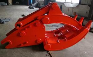 Red Color Excavator Rock Grapple Easy Operation Excellent Performance Manufactures