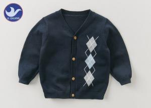  Diamond Boys Cardigan Sweaters Clothing , Soft Boys Cardigan Knitting Pattern Manufactures