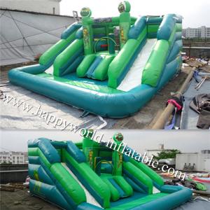 inflatable water slide with pool , inflatable castle slide , inflatable vagina slide
