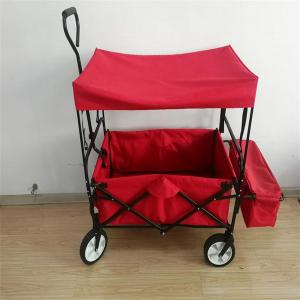  OEM Foldable Wagon Cart Bag Kids Beach Wagon With Canopy Removable Manufactures