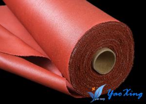 China Fireproof Silicone Rubber Coated Fiberglass Fabric / Fiberglass Heat Resistance on sale