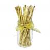 Buy cheap Recyclable Print Paper Drinking Straws In Bulk Gold Foil Pattern Iso9001 from wholesalers