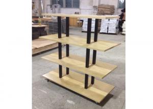  Many Layers Wood Shelf Retail Gondola Shelving , Middle Convenience Store Shelving Manufactures