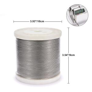 China BS Standard 1/8 3.2mm T316 Stainless Steel Cable with 7x7 Strand Core Cutter and Gloves on sale