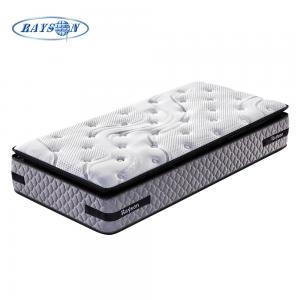 China Rayson Pillow Top Colchon Pocket Spring Mattress Bed Furniture 12inch on sale
