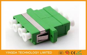 China SM 9/125 um Fiber Optic Adapter LC / APC , Optical Fibre Adapter Green Quad 4 Way on sale