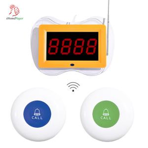  China supply wholesale wireless waiter pager display receiver and call button for restaurant and hotel Manufactures