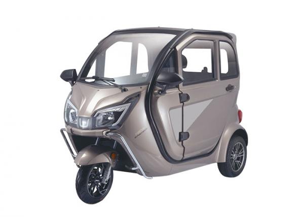 Quality ABS Door Enclosed Electric Trike Automatic Window With 65 Km Driving Range for sale