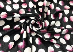  220GSM 94 Polyester 6 Spandex Warp Printed Knit Fabric Velboa For Lady