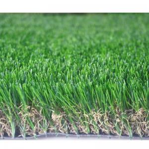 China Good Stiffness Garden Artificial Grass Green Carpet Roll Curved Wire Yarn on sale