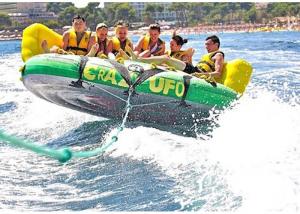  4 Passangers Inflatable Water Ski Tubes Towable Water Surfboard Platform For Beach Manufactures