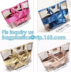  Shinning PVC Metal Chain Girls Fashion Mini Handbags, Fashionable Women PVC tote bags jelly candy handbag, tote shopper Manufactures