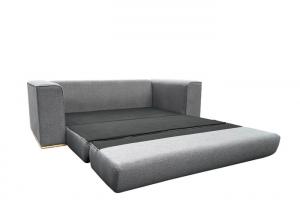China Folding Seat Fabric Sofa Bed Foam Bedding Cloth Sofa Bed Dark Gray on sale