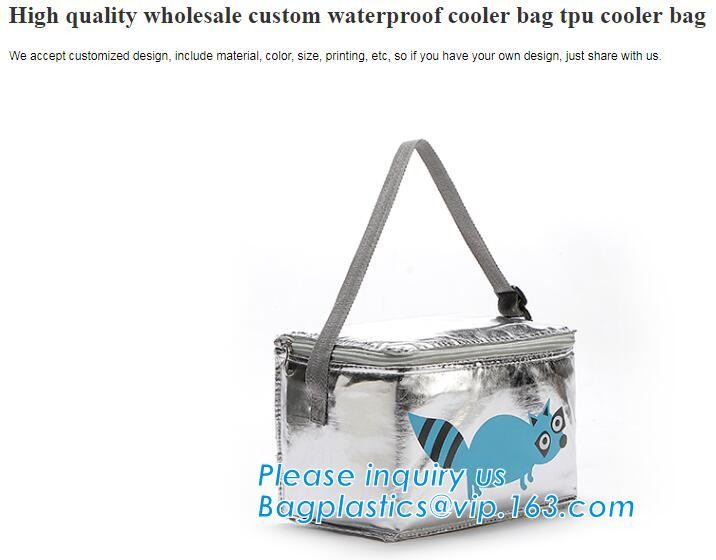 Portable Waterproof bicycle carrier holder,Neoprene,fruit fresh frozen storage cooler printed paper tyvek lunch bag