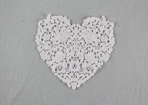 China Guipure French Venice Lace Collar Cotton Lace Heart Applique For Wedding Dresses on sale