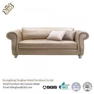  Modern Cream PU Leather Couch Corner Sofa Set / Leather Sectional Sofa Manufactures