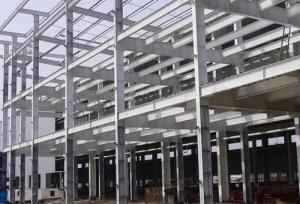 China Q345B H Section Car Garage Steel Frame For Commercial Center / Aircraft Hangars on sale