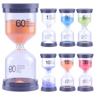  Safety Colorful 1 3 5 Minute Hourglass Sand Timer For Kids Game Manufactures