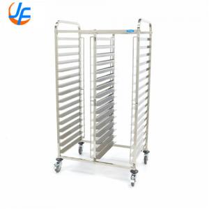 China RK Bakeware China-10 Sheet Aluminum Storage Cooling Trolley with Open Shelf, Dough Pizza Baking Mobile Rack on sale