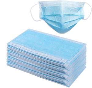  Medical supply surgical medical 3 ply nonwoven face mask disposable with earloop Manufactures
