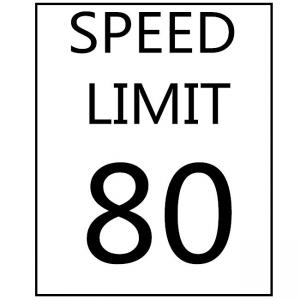 China Speed Limit Sign Custom Traffic Speed Sign On Road Speed Control Sign on sale