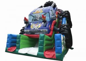  Durable Monster Truck Inflatable Slide / Digital Printing SUV Expedition Car Dry Slide Manufactures