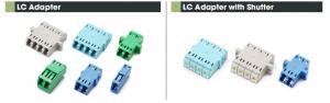 LC / UPC To LC / UPC Simplex Single Mode Fiber Adapter Plastic With Shutter