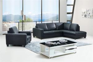  Black Leather Sectional Couches L.AL888 Manufactures