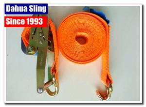 10000 Lbs 2  Mini Ratchet Tie Down Straps With Zinc Plated Welded Wire Hook
