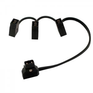 China D-Tap / Powertap Camera Power Supply Connections Cable D-Tap 1 Male To 3 Female Cable on sale