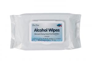  Alcohol Wipes Flushable Wipes Non-woven Fabric 75% Alcohol Inhibit Bacteria Manufactures