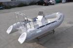 PVC Small Inflatable Fishing Boats Rib430 Light Grey With Inflatable Tube