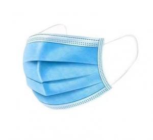  Disposable Elasticity White Blue Color Sterile 3 Ply Nonwoven Face Mask Manufactures